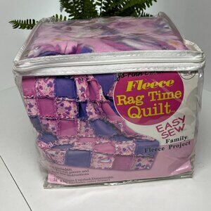 JoAnn Exclusives Rag Time Quilt Easy Sew Family Fleece Blanket 63 Squares BALLET